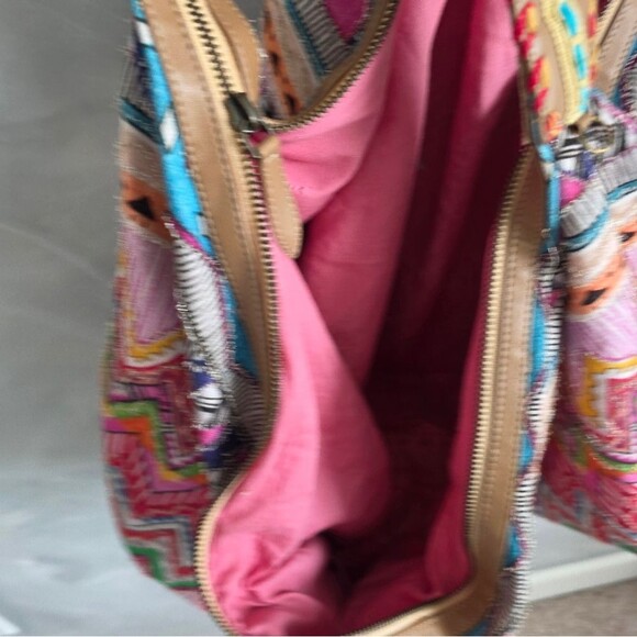 Boho Chic Coloful Hippie Hobo Roomy Shoulder bag Slouchy Made In India 29x18 - Picture 9 of 13